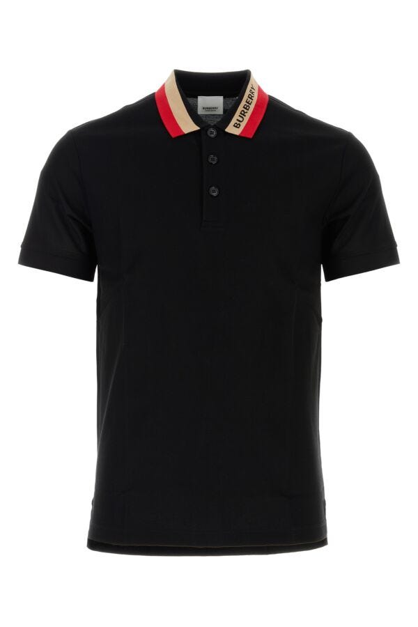 Burberry Man Black Piquet Polo Shirt
