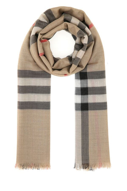Burberry Unisex Embroidered Wool Blend Foulard