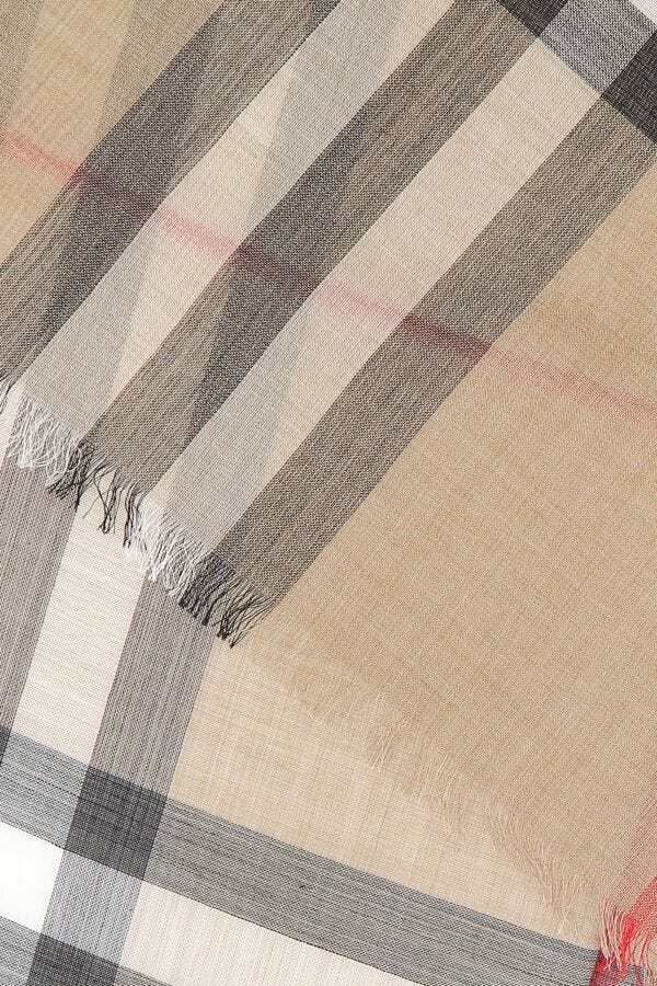Burberry Unisex Embroidered Wool Blend Foulard