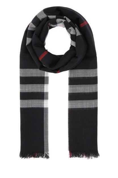 Burberry Unisex Embroidered Wool Blend Scarf
