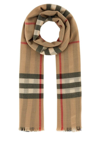 Burberry Unisex Embroidered Wool Scarf
