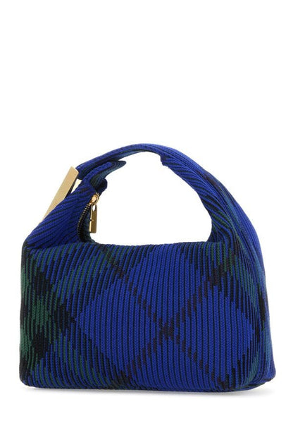 Burberry Woman Embroidered Nylon Mini Peg HandBag