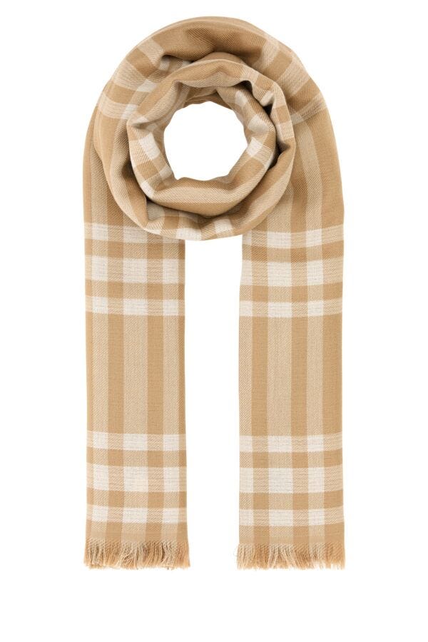 Burberry Woman Embroidered Wool Blend Scarf