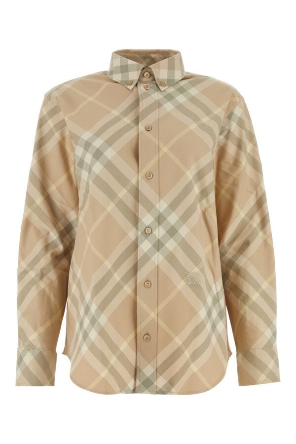 Burberry Woman Embroidered Cotton Shirt
