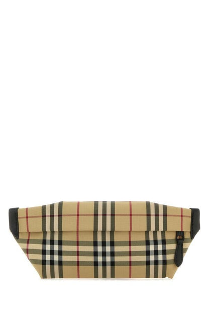 Burberry Man Embroidered Nylon Belt Bag