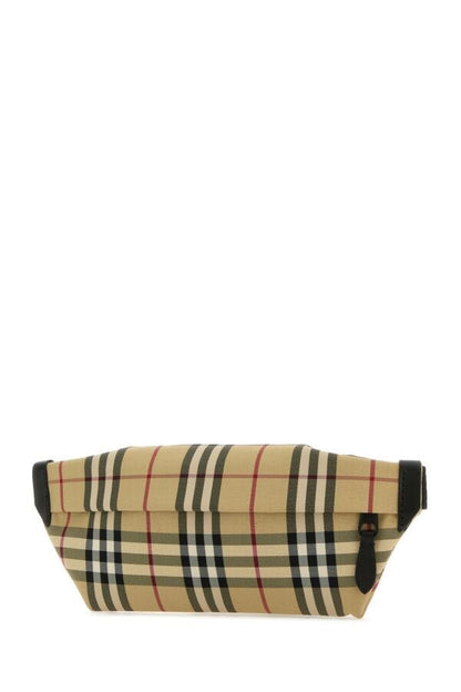 Burberry Man Embroidered Nylon Belt Bag