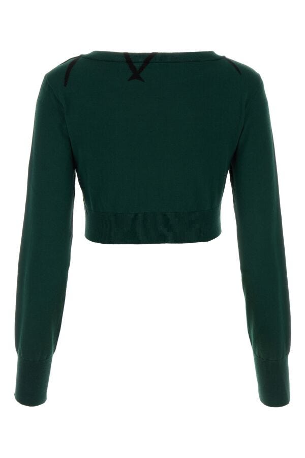 Burberry Woman Bottle Green Cotton Sweater
