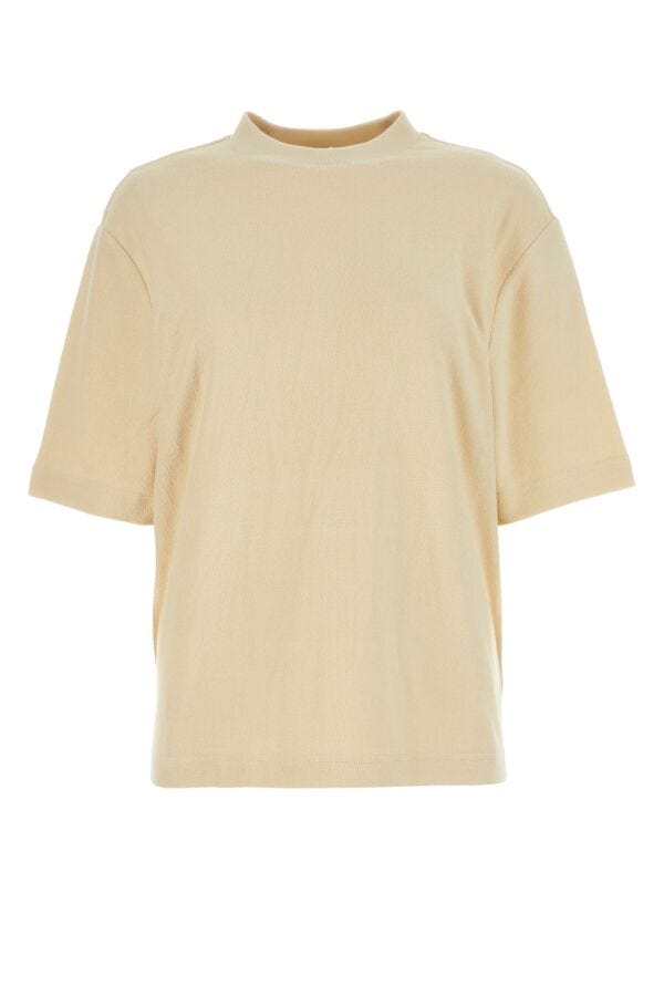 Burberry Woman Cream Terry Fabric Oversize T-Shirt
