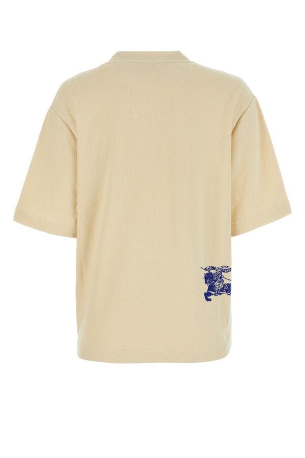 Burberry Woman Cream Terry Fabric Oversize T-Shirt