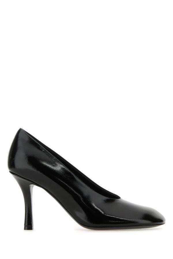 Burberry Woman Black Leather Baby Pumps