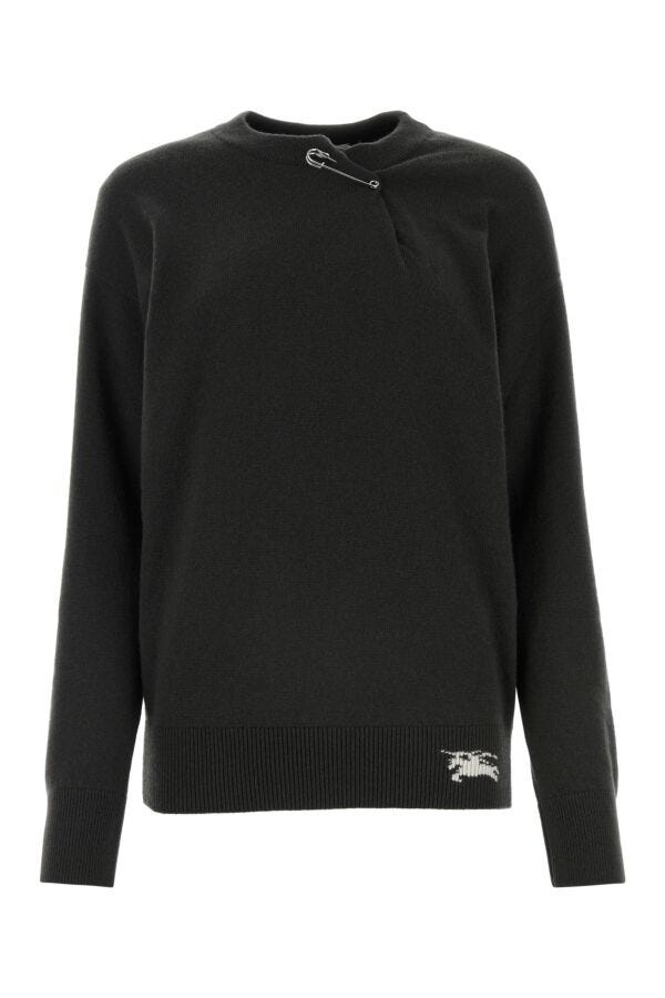 Burberry Woman Anthracite Cashmere Sweater