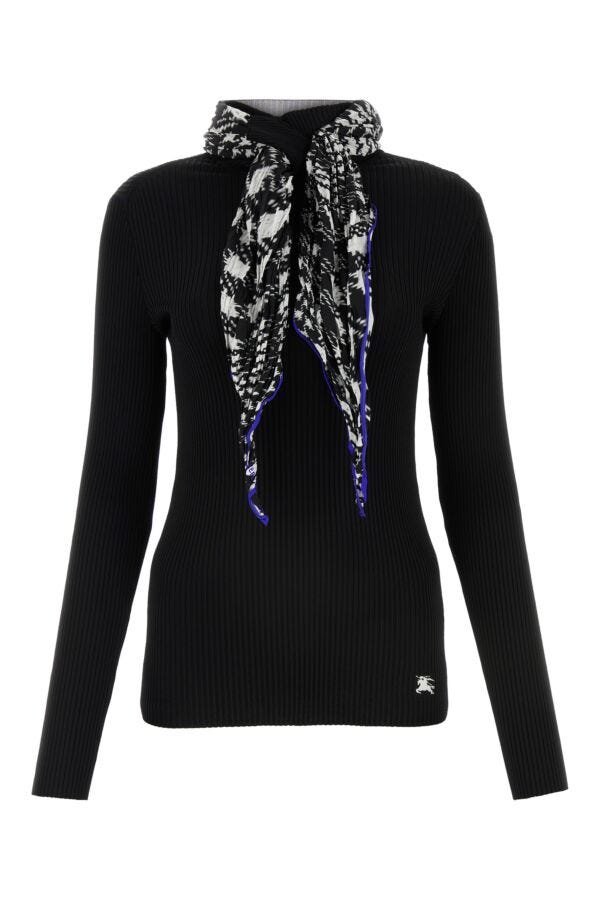 Burberry Woman Black Viscose Blend Sweater