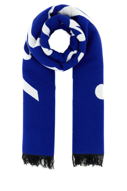 Burberry Woman Electric Blue Wool Blend Scarf