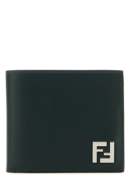 Fendi Man Bottle Green Leather Wallet