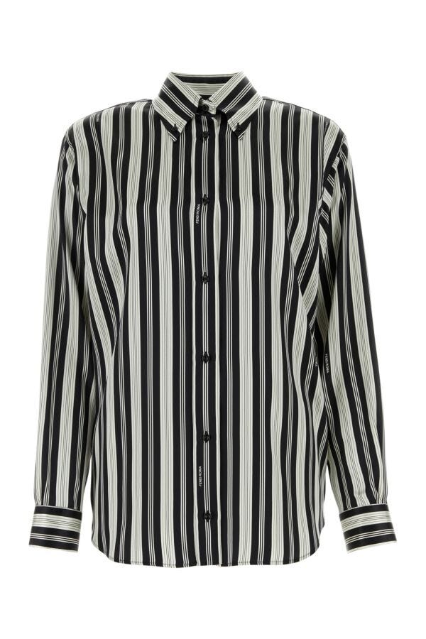 Fendi Woman Printed Satin Fendi X Stefano Pilati Shirt