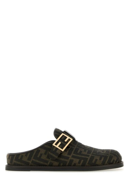 Fendi Woman Embroidered Fabric Fendi Feel Slippers