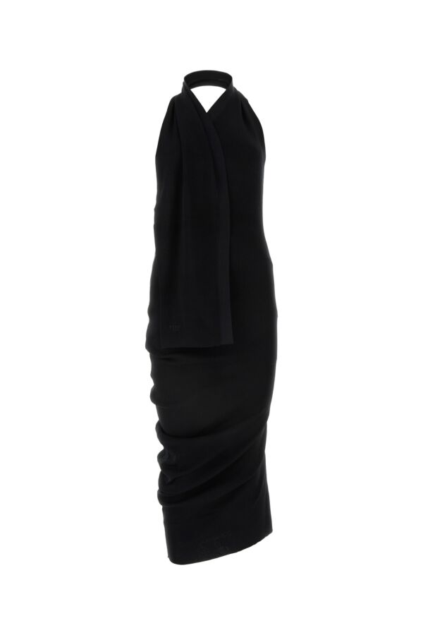 Fendi Woman Black Cotton Blend Dress