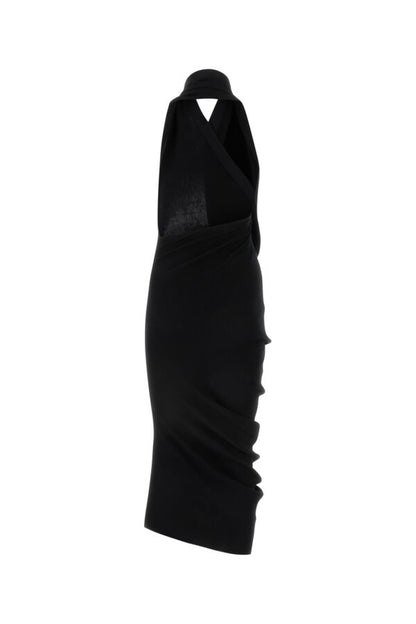 Fendi Woman Black Cotton Blend Dress