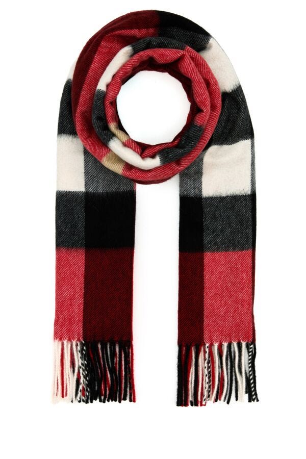 Burberry Unisex Embroidered Cashmere Scarf