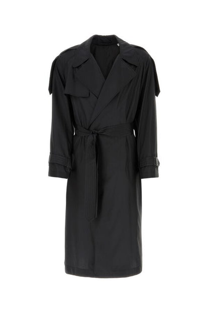 Burberry Man Black Silk Trench Coat
