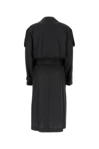 Burberry Man Black Silk Trench Coat