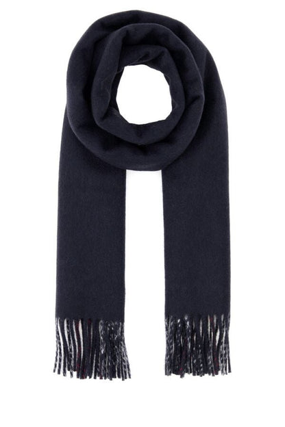 Burberry Unisex Navy Blue Cashmere Reversible Scarf
