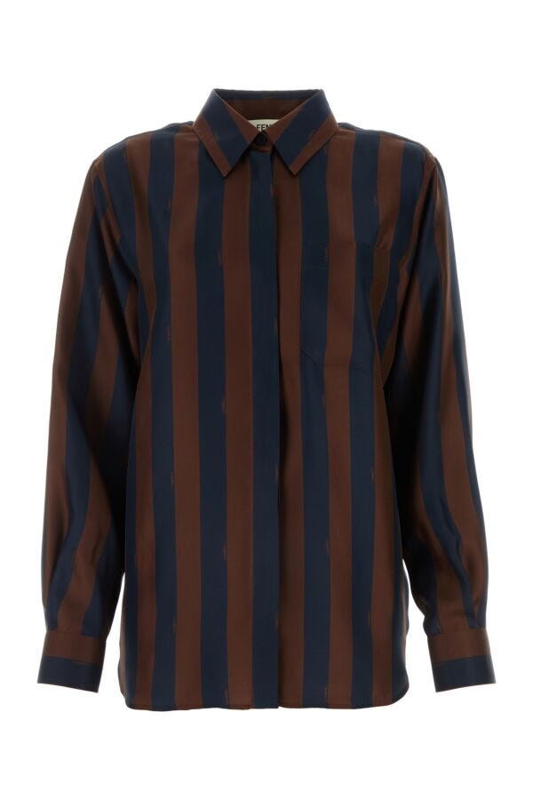 Fendi Woman Printed Silk Shirt