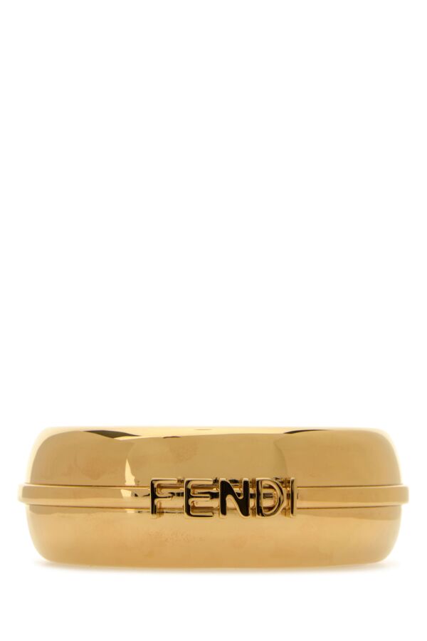 Fendi Woman Gold Metal Fendigraphy Bracelet
