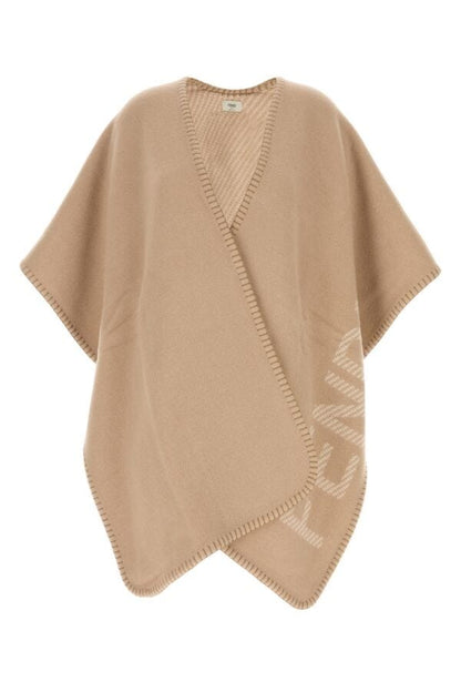Fendi Woman Antiqued Pink Wool Blend Cape