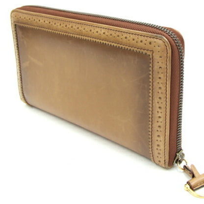 Gucci Brown Leather Long Wallet (Bi-Fold)
