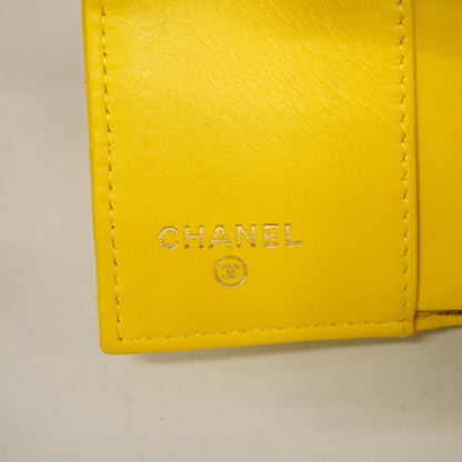 CHANEL   Boy  Tri-fold Wallet Boy  V Stitch Gold Hardware Women's