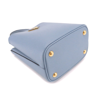 Prada Panier 2way Hand Shoulder Bag Saffiano Leather Blue 1BA217