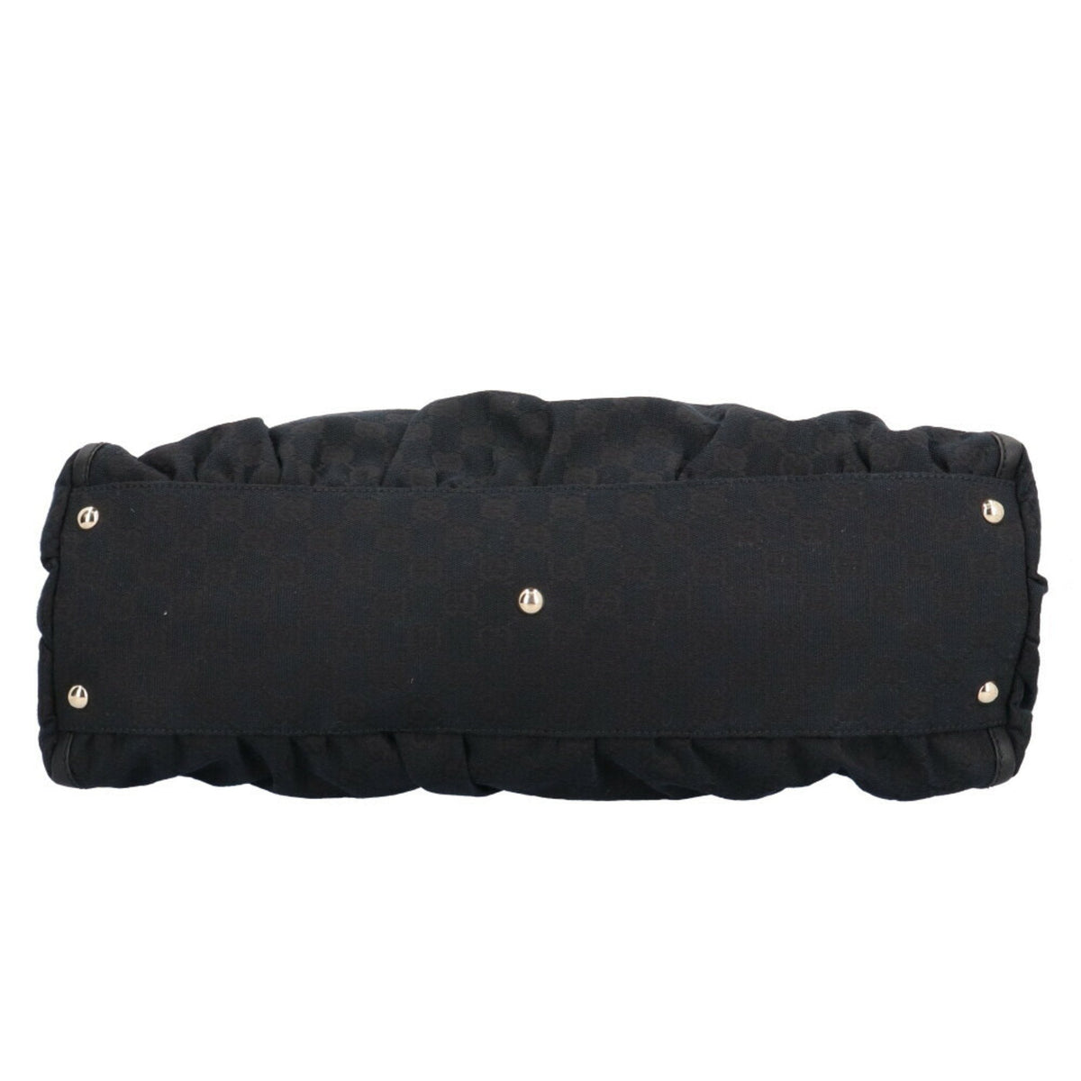 GUCCI Abbey GG Campus Shoulder Bag Canvas Black Women's