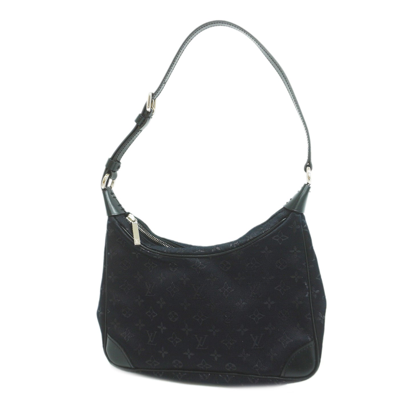Louis VuittonAuth  Monogram Satin Little Boulogne M92142 Women's Handbag Noir