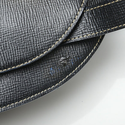 Celine tote bag shoulder black leather ladies