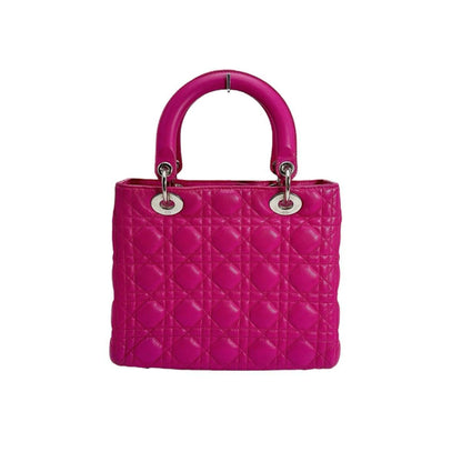 Christian Dior Pink Leather Handbag Shoulder Bag ()