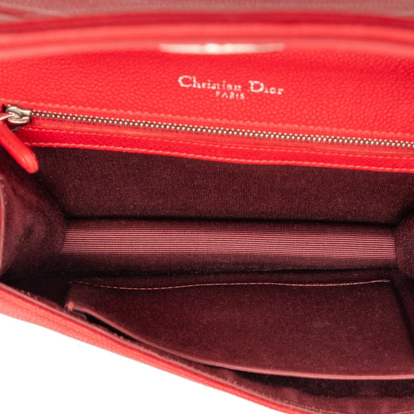 Christian Dior Red Color Leather Shoulder Bag ()
