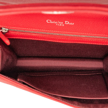 Christian Dior Red Color Leather Shoulder Bag ()