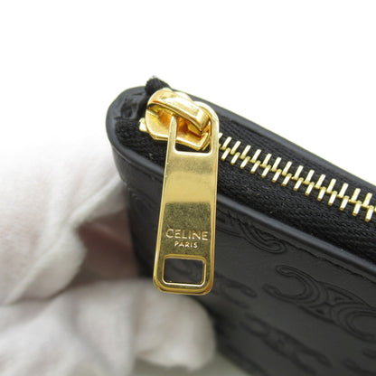 Celine coin purse with hook Black leather