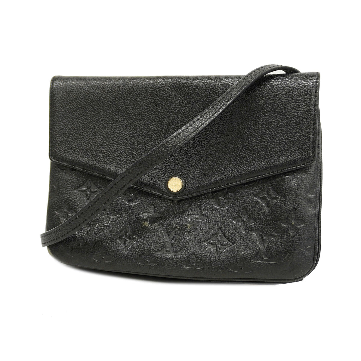 Louis VuittonAuth  Monogram Empreinte Twice M50258 Women's Shoulder Bag Noir