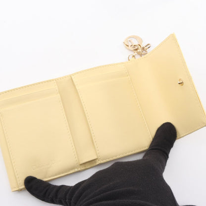 Christian Dior Yellow Patent Leather Wallet (Tri-Fold) ()