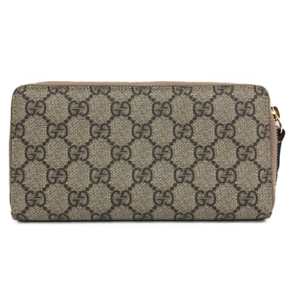 Gucci Beige Gg Supreme Long Wallet (Bi-Fold)