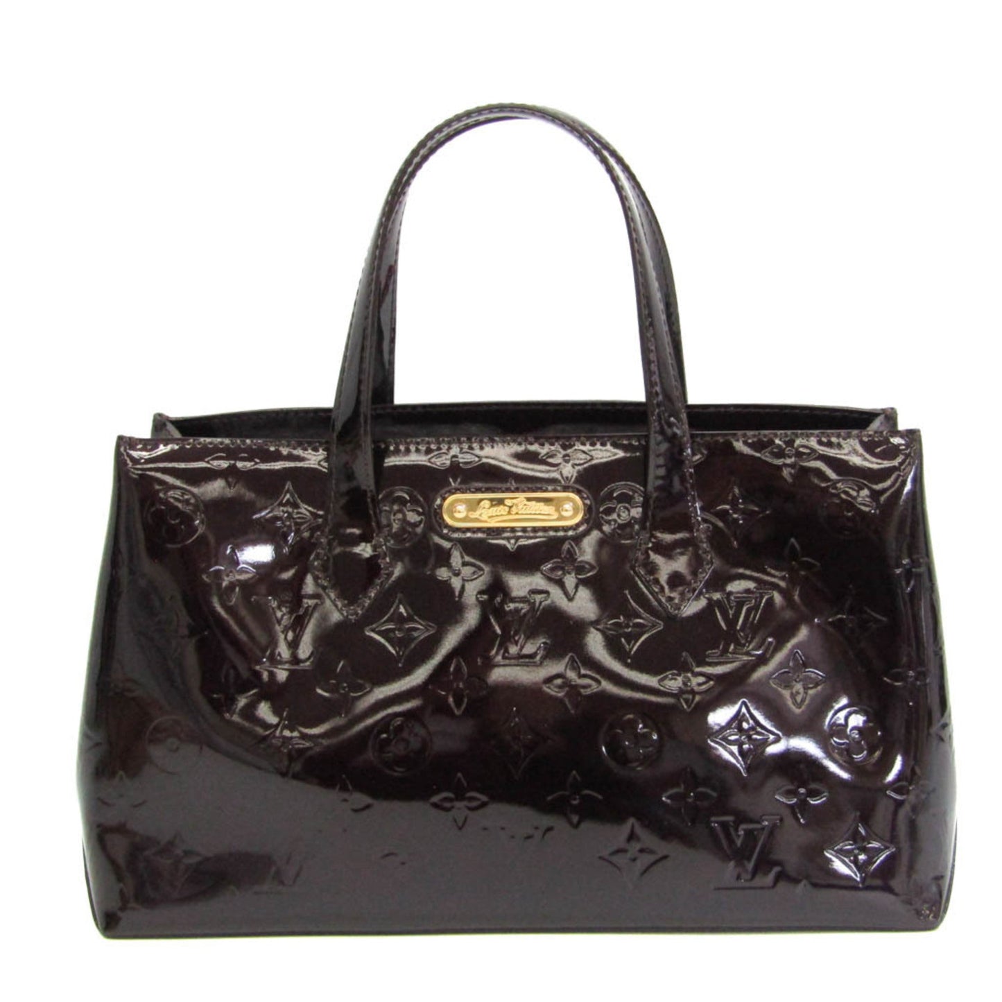 LOUIS VUITTON Monogram Vernis Wilshire PM M93641 Women's Handbag Amarante