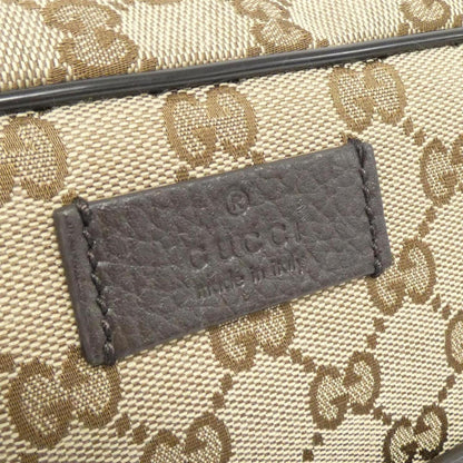 Gucci Beige Dark Brown Gg Canvas Shoulder Bag
