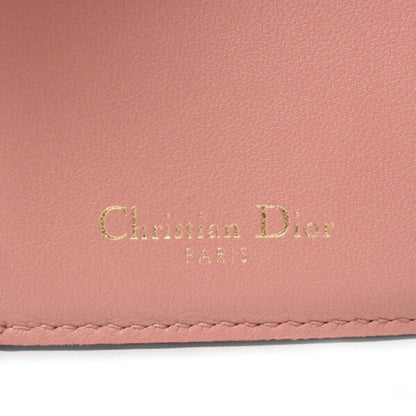 Christian Dior Pink Beige Leather Wallet (Tri-Fold) ()