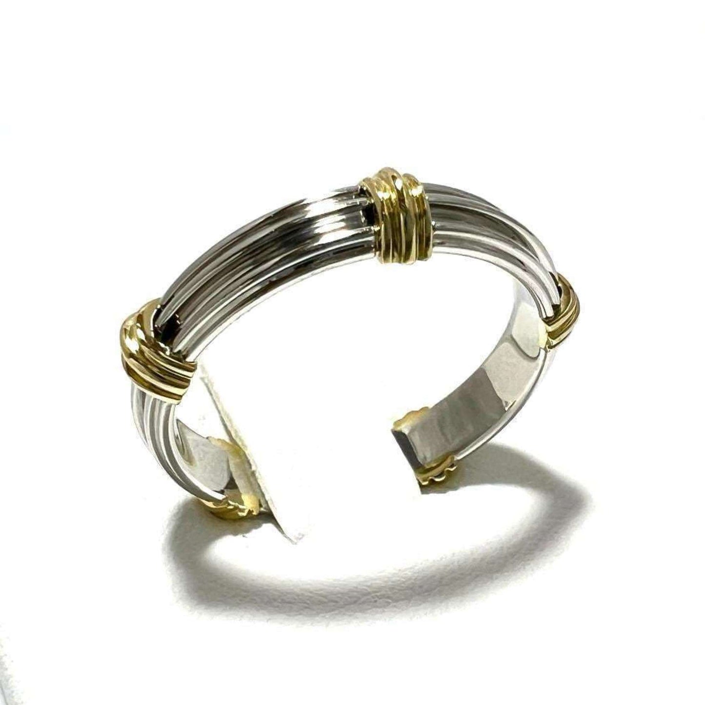Christian Dior Silver Yellow Gold (18K) Platinum 950 Band Ring ()