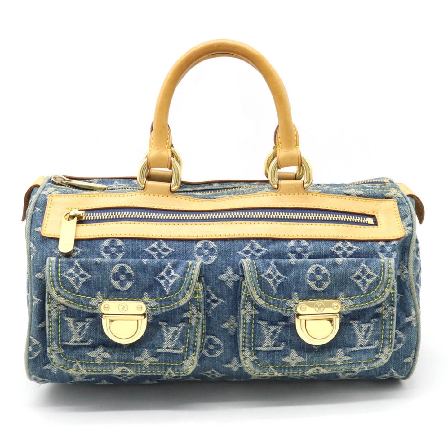 Louis Vuitton Monogram Neo Speedy Handbag Boston Bag Blue M95019
