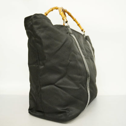 GUCCI  Bamboo Boston Bag 002 3754 0412 Men,Women,Unisex Nylon Canvas Black