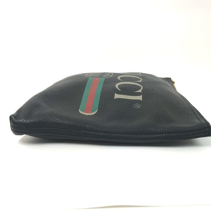 Gucci Black Leather Clutch Bag