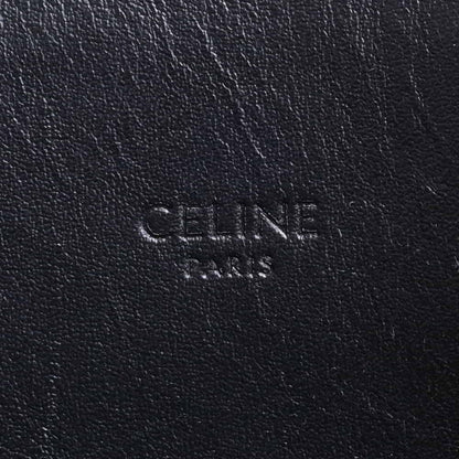 Celine Leather Triomphe Tote Bag Black Ladies